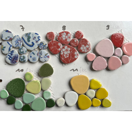 Mosaique galets emailles japonais au M² Vente en ligne