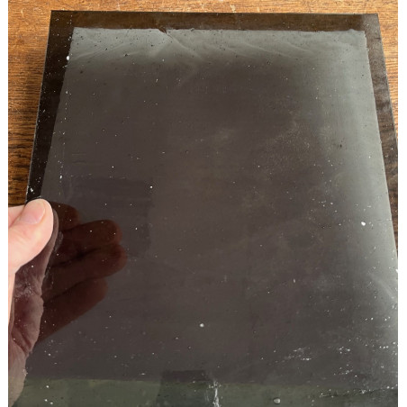 Gris translucide verre effet ancien ref 1920 plaque de 30 par 26 cm