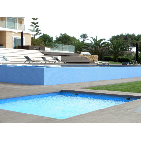 Mosaique piscine bleu cyan clair uni par 2 m² Achat mosaique bleu piscine turquoise uni