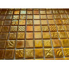 Mosaique emaux de verre dore gold nacre  50 % relief par plaque de 31 cm Achat mosaique