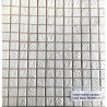 Blanc relief pandora mat nacré mosaïque 2.5 cm émaux de verre par plaque 31.5 cm