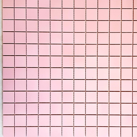 Mosaique carrelage mat rose intense 2.4 cm plaque  Achat de carrelage grès ceram vintage