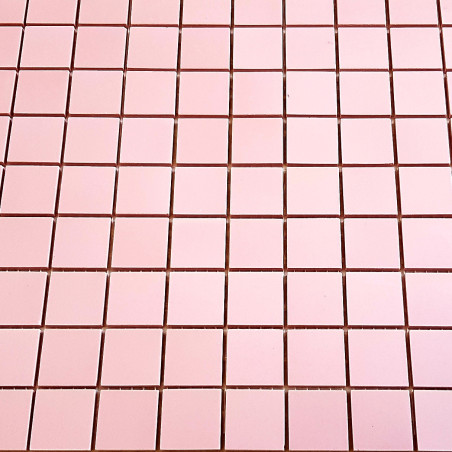 Mosaique carrelage mat rose intense 2.4 cm plaque  Achat de carrelage grès ceram vintage