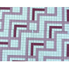Mosaïque décor Coachella emboîtements de chevrons par 1 M² rose et blanc outlet