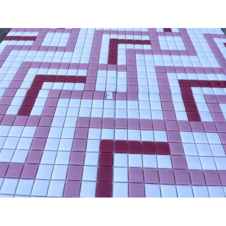 Mosaique decor Coachella tressage chevrons plus nacre 1 m² Mosaique sur mesure pas cher
