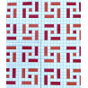 Mosaïque décor PALM  cubes orange et rouge par 1 M² prix outlet