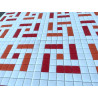 Mosaique decor PALM Cubes  rouge uni et nacre 1 m² Mosaique prix outlet