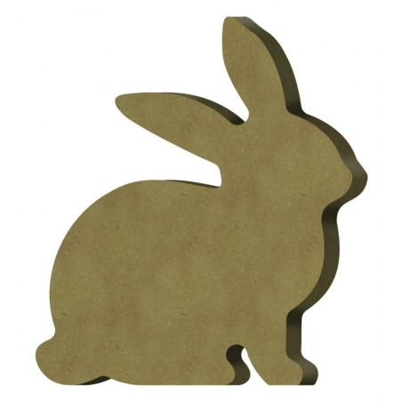 Lapin 9.5 par 11 cm épaisseur 16mm support bois pour mosaïque