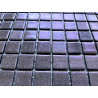 Mosaique emaux de verre mauve aubergine metal par plaque de 31 cm Achat mosaique crédence