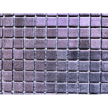 Mauve métallisé nacré satiné mosaïque 2.5 cm émaux par plaque 31.5 cm
