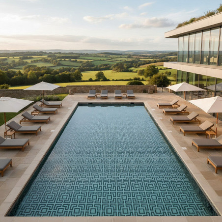 Mosaique piscine decor Oya collection Marine