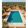 Mosaique piscine decor tressage marsakloxx collection Marine