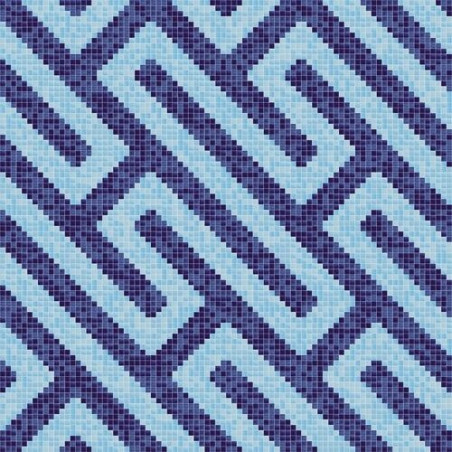 Mosaique piscine decor tressage marsakloxx collection Marine