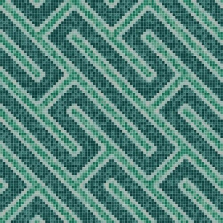 Mosaique piscine decor tressage marsakloxx collection Marine