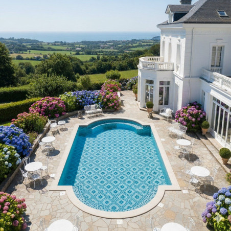 Mosaique piscine decor Calella collection Marine