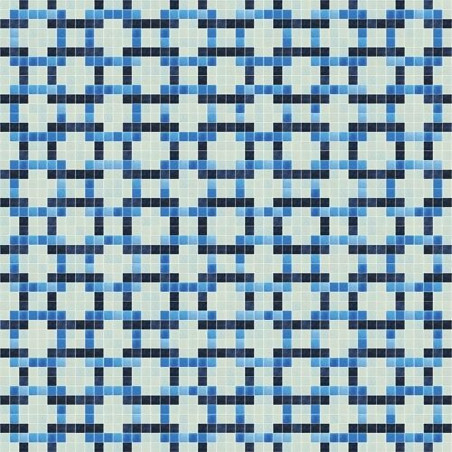 Mosaique piscine decor tressage mundaka collection Marine