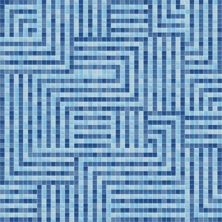 Mosaique piscine decor tressage procida collection Marine