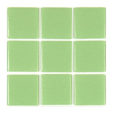 Vert jade 4 cm mosaïque émaux brillant en vrac par 64 carrés pour loisirs créatifs