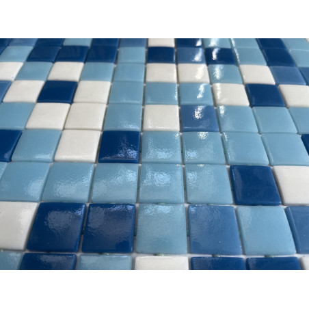 Mosaique piscine bleu et blanc par 1 M² Achat mosaique carrelage esprit années soixante au petit prix
