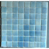 Mosaïque piscine bleu caribe nacré 4 cm par 1 M² petit prix Outlet