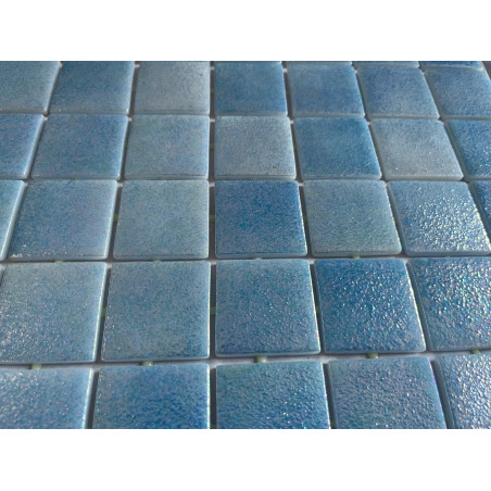 Mosaique emaux de verre bleu piscine nacré  4 cm par 1 m² Achat mosaique carrelage piscine