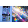 Suncatcher attrape lumière autocollant pvc pour vitre lune étoilée