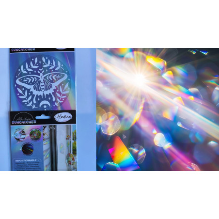 Suncatcher attrape lumière autocollant pvc pour vitre papillon