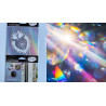 Suncatcher attrape lumière autocollant pvc pour vitre Coeur Ex-voto rayonnant