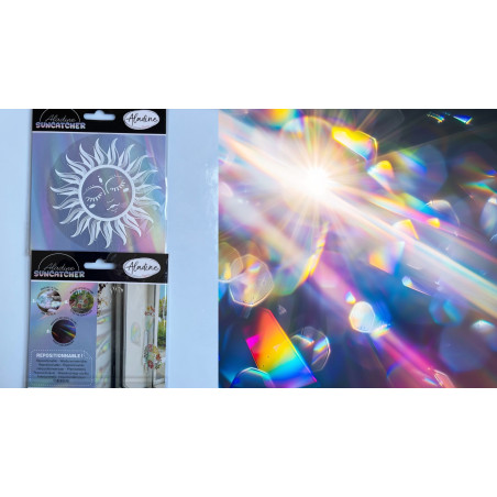 Suncatcher attrape lumière autocollant pvc pour vitre soleil zen