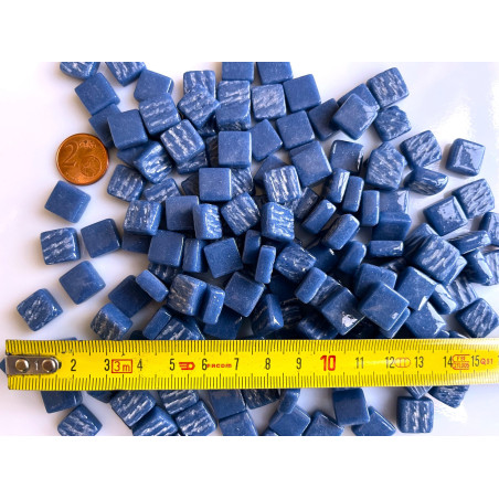 Bleu ardoise marine micro mosaïque PIXEL ART 1.2 cm par 100 grammes