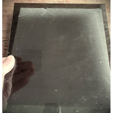 Gris clair translucide verre effet ancien ref 120 plaque de 30 par 26 cm