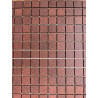 Rouge lave noir 2.4 cm mosaïque mat grès cérame antique au M² filet