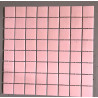 Rose clair dépoli aspect Satiné 4 cm mosaïque émaux par plaque 32 cm collé HTK