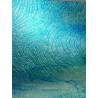 Bleu et vert aquatique marbré semi-translucide avec ondulations  ref 142S plaque de 30 par 26 cm