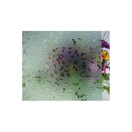 Blanc translucide et dépoli madras effet mosaiques verre 5 mm plaque de 30 par 20 cm