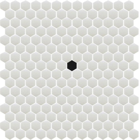 Mosaique carrelage decor point noir et blanc au M² Achat mosaique black hexagonal