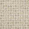 Brun jaune blanc impression carreaux de ciment Style Oxford mosaïque émaux par plaque 31.7 cm