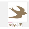 Oiseau lot de 3 hirondelles pour mosaïque
