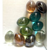 Bille de verre mix ovoïde translucide galet de 20-40 mm par 10 galets