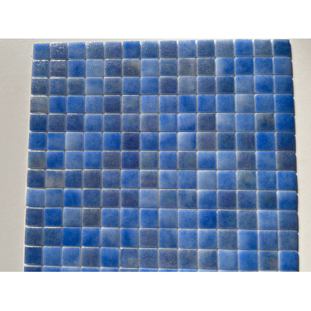 Bleu moucheté clair  et nacré Aquaviva mosaïque émaux brillant 2.3 cm par M² petit prix outlet