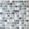 Blanc et noir impression MOMA mosaïque 2.4 cm émaux de verre mat par plaque 31.5 cm