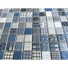 Mosaique mat esprit patchwork bleu idéal mosaique cuisine