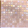 Beige lin blanc cassé relief nacré Bambou et 50% mat nacré mosaïque 2.4 cm par plaque 31.5 cm