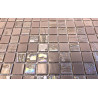Mosaique emaux de verre beige lin bambou nacre et mat par plaque de 31.6 cm Achat mosaique cuisine