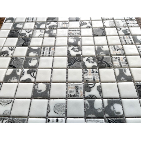 Mosaique mat noir et blanc Kitchen plus blanc idéal mosaique cuisine