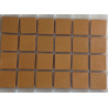Orange brun ocre foncé 2 par 2 cm mosaïque grès céram mat antique paray au M²