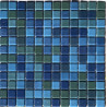 Bleu vert uni acqua mosaïque 2.4 cm émaux par plaque 31.5 cm
