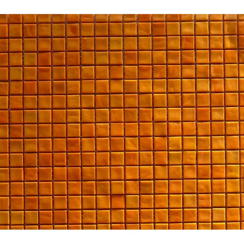 Carreaux Mosaïque En Pâte De Verre Orange Brillant - Déco Mur/Cuisine/Salle De Bain