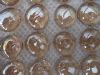 Rose bille de verre plate rose translucide galet de 30 mm par 200 grammes