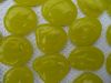 Jaune bille de verre plate jaune citrus galet de 40 mm par 5